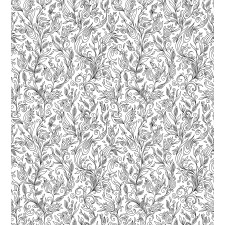 Sketch Flower Swirl Duvet Cover Set