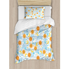 Celestial Elements Tile Duvet Cover Set