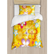 Vibrant Daisies Cheerful Duvet Cover Set