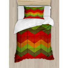 Abstract Zigzag Striped Duvet Cover Set