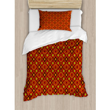 Asian Flower Motifs Art Duvet Cover Set