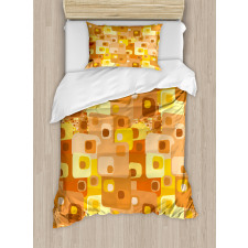 Rounded Funky Squares Duvet Cover Set