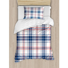 English Tartan Motif Duvet Cover Set