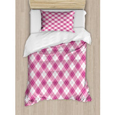 Diagonal Pastel Color Duvet Cover Set