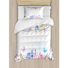 Rose Flower Daisies Duvet Cover Set