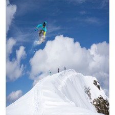 Snowboarder Mountaintop Duvet Cover Set