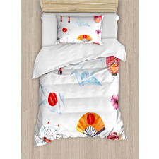 Watercolors Torii Gate Duvet Cover Set