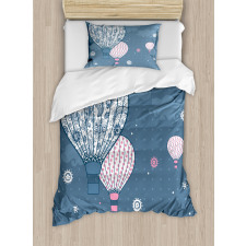 Air Balloons Polka Dots Duvet Cover Set