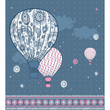 Air Balloons Polka Dots Duvet Cover Set