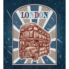 English Bus Grunge Art Duvet Cover Set