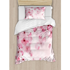 Eastern Sakura Flowers Duvet Cover Set