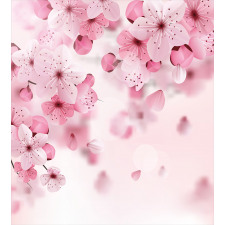 Eastern Sakura Flowers Duvet Cover Set
