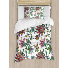 Vintage Floral Ornaments Duvet Cover Set