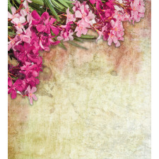 Vintage Oleander Flowers Duvet Cover Set