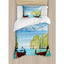 Boat Maya Bay Thailand Duvet Cover Set