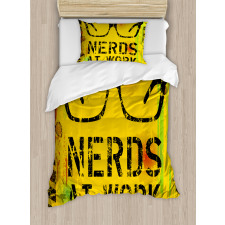 Nerds at Work Grungy Duvet Cover Set