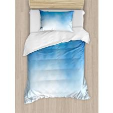 White Cloud in Clear Sky Duvet Cover Set