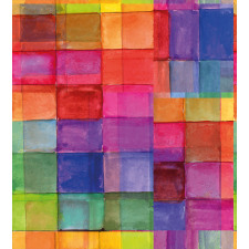 Rainbow Colors Squares Duvet Cover Set