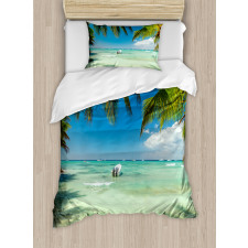 Surreal Sea Palm Tree Duvet Cover Set