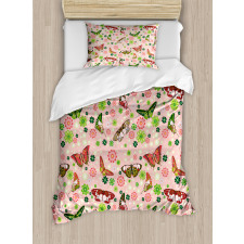 Butterflies Shamrocks Duvet Cover Set