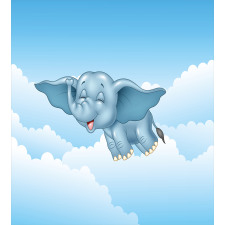 Baby Elephant and Clouds Duvet Cover Set