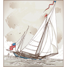 Antique American Yacht Duvet Cover Set