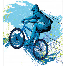 Bicyclist Color Splashes Duvet Cover Set
