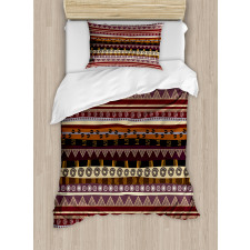 Striped Artwork Duvet Cover Set