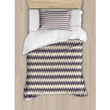 Narrow Sharp Zigzags Duvet Cover Set