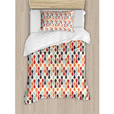 Vertical Abstract Form Duvet Cover Set