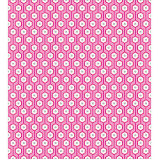 Vertical Hexagons Dots Duvet Cover Set