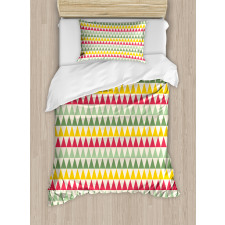 Triangles Colorful Duvet Cover Set