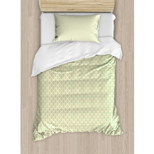 Geometric Spring Leaves Duvet Cover Set