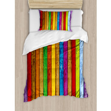 Vibrant Wooden Duvet Cover Set