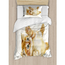 Cat Playing with Feather Duvet Cover Set