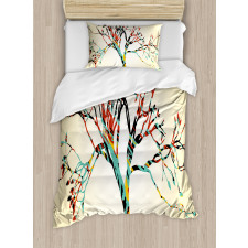 Abstract Colorful Tree Duvet Cover Set