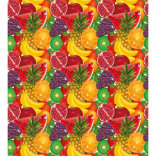 Tropical Fresh Fruits Duvet Cover Set
