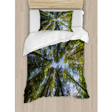 Jungle Moss Forest Trees Duvet Cover Set