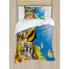 Coral Colony on Reef Top Duvet Cover Set