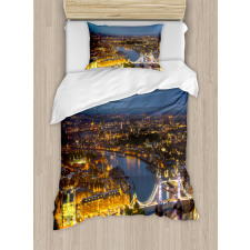 Sunset at London City Duvet Cover Set