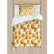 Juicy Orange Fruits Art Duvet Cover Set