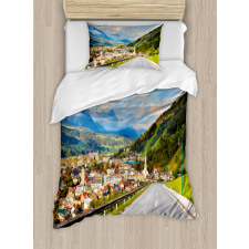 Road Alps Small Town Duvet Cover Set
