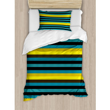 Striped Geometric Pattern Duvet Cover Set