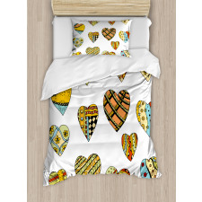 Heart Shapes Pattern Duvet Cover Set