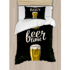 Beer Time and Old Watch Duvet Cover Set