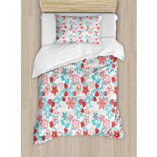 Flowers Berries Duvet Cover Set