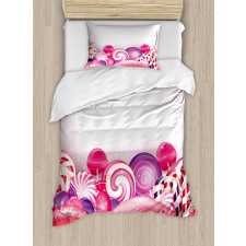 Rainbow Swirl Lollipop Duvet Cover Set