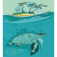 Sea Turtle Exotic Island Duvet Cover Set