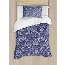 Shells and Plants Duvet Cover Set