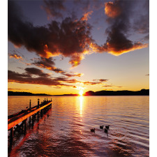 Lake Rotorua at Sunrise Duvet Cover Set